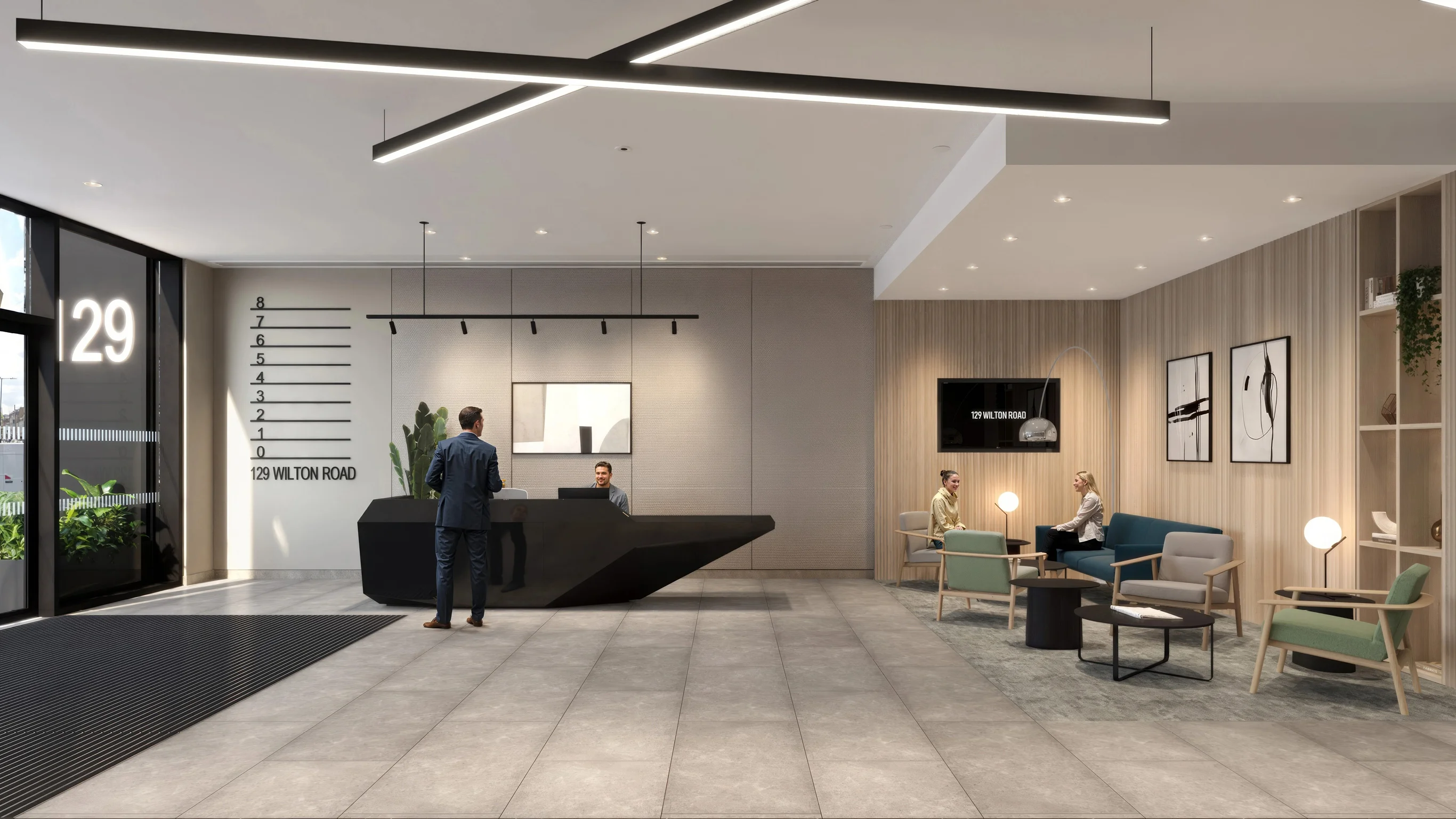 Reception and welcome area CGI